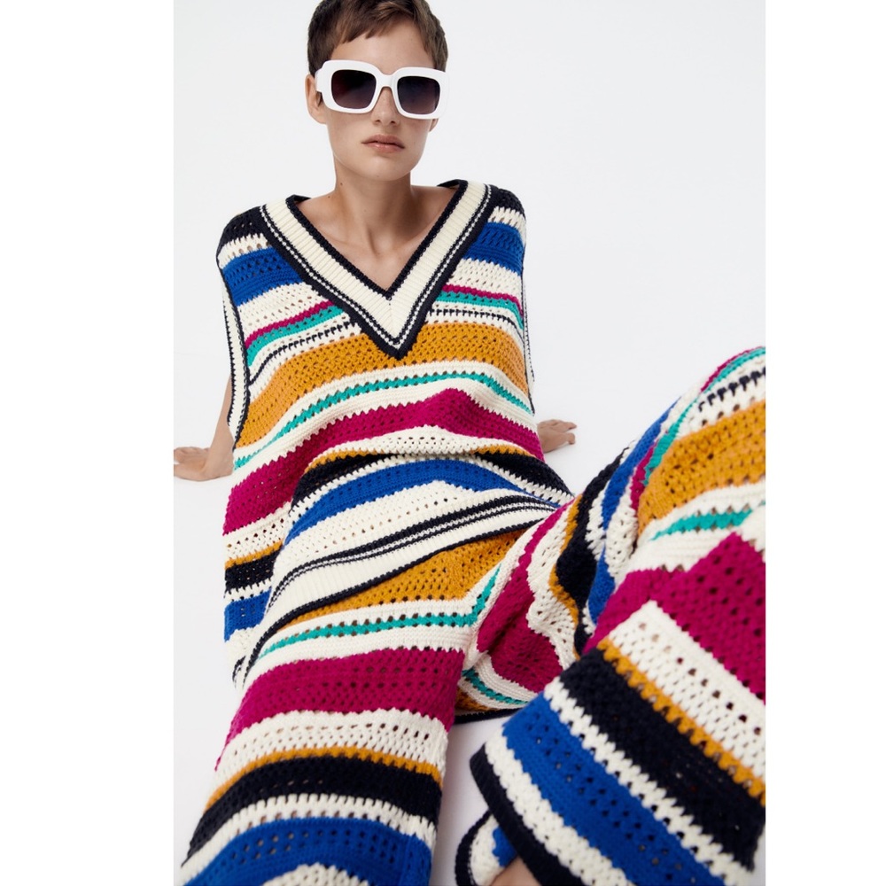 Zara Multicolor Striped Knit Set - Picture 3 of 14